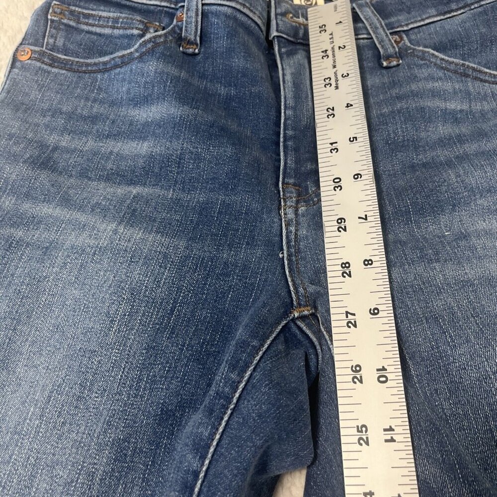 Madewell Blue Denim 9" Mid-Rise Skinny Jeans Womens Casual Medium Wash Size 26 - Picture 7 of 16